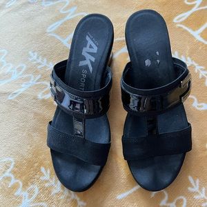 Black Platform Sandals | Anne Klein Sports